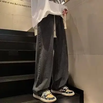 Men's Wide Leg Straight Leg Jeans Spring Autumn Loose Fit - Image 7