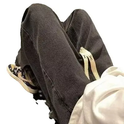 Men's Wide Leg Straight Leg Jeans Spring Autumn Loose Fit - Image 9