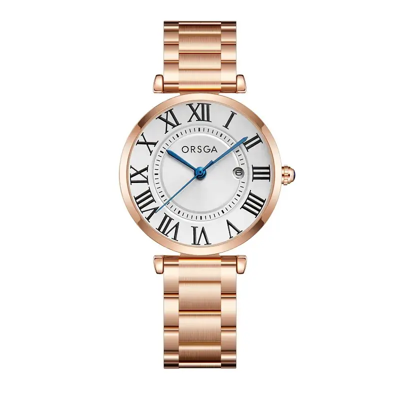 Orsga Women's Rose Gold Roman Dial Watch