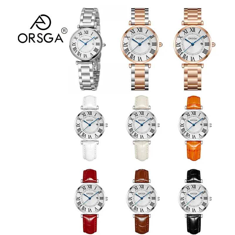 Orsga Women's Rose Gold Roman Dial Watch