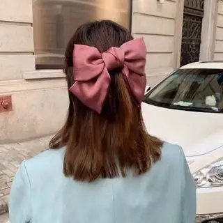 Mermaid Ji Pearl Satin Bow Hairpin Female Clip — feature 13