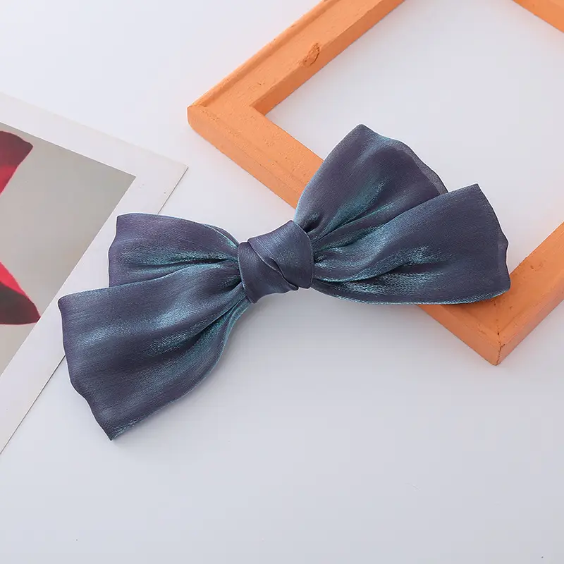 Mermaid Ji Pearl Satin Bow Hairpin Female Clip - Image 13
