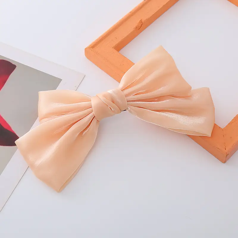 Mermaid Ji Pearl Satin Bow Hairpin Female Clip - Image 18
