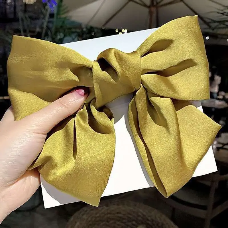 Mermaid Ji Pearl Satin Bow Hairpin Female Clip - Image 25
