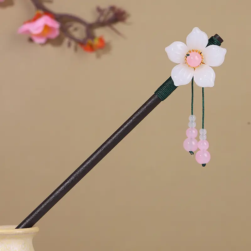 Antique Hairpin Tassel Wooden Hairpin Children's Imitation Ebony Headdress Disc Hair Han Clothing Accessories Ancient Clothes Hair Hairpin Hair - Image 29