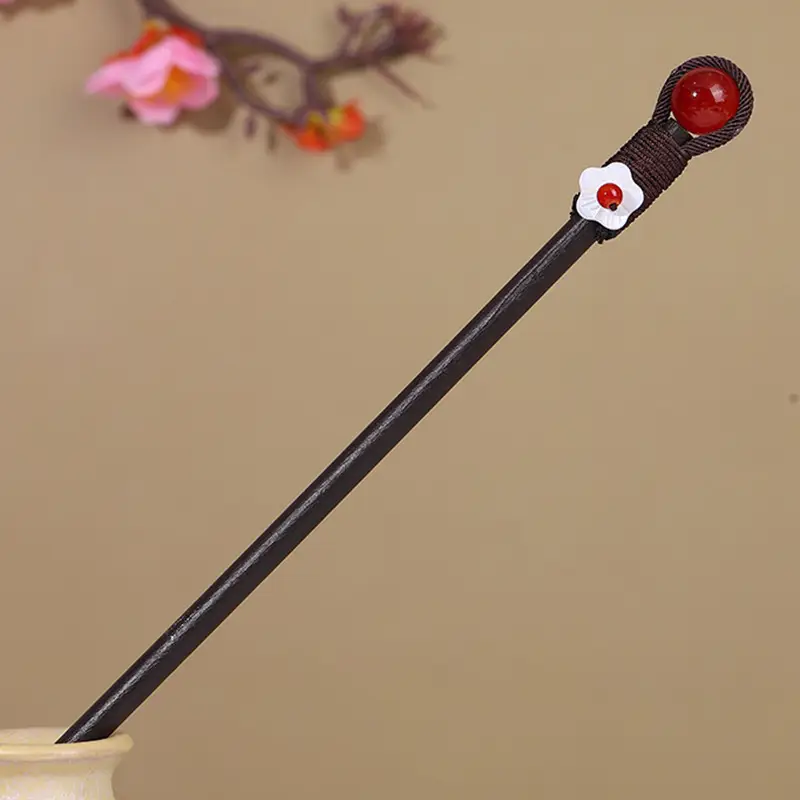 Antique Hairpin Tassel Wooden Hairpin Children's Imitation Ebony Headdress Disc Hair Han Clothing Accessories Ancient Clothes Hair Hairpin Hair - Image 32