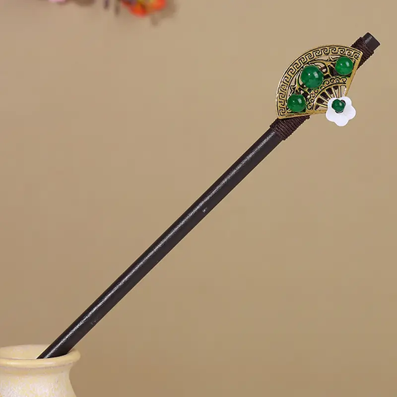 Antique Hairpin Tassel Wooden Hairpin Children's Imitation Ebony Headdress Disc Hair Han Clothing Accessories Ancient Clothes Hair Hairpin Hair - Image 46