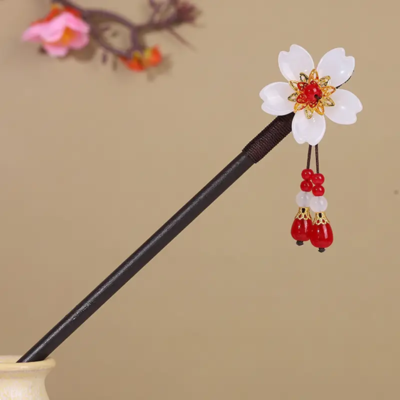 Antique Hairpin Tassel Wooden Hairpin Children's Imitation Ebony Headdress Disc Hair Han Clothing Accessories Ancient Clothes Hair Hairpin Hair - Image 50