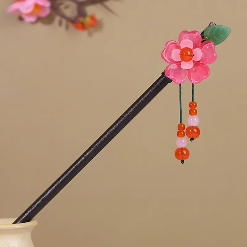 Antique Hairpin Tassel Wooden Hairpin Children's Imitation Ebony Headdress Disc Hair Han Clothing Accessories Ancient Clothes Hair Hairpin Hair - Image 51
