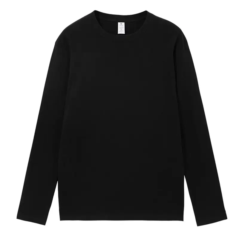 Men's Grey Cotton Long Sleeve T-Shirt Slim Fit All Season - Image 11