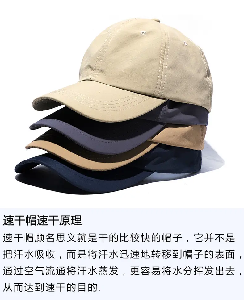 Men's Grey Peaked Baseball Cap with Adjustable Strap — feature 2