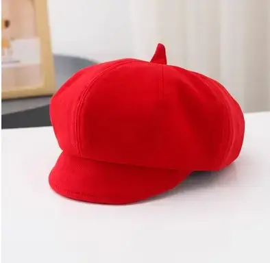 Girls' Korean Beret Octagonal Cap Warm Windproof - Image 7