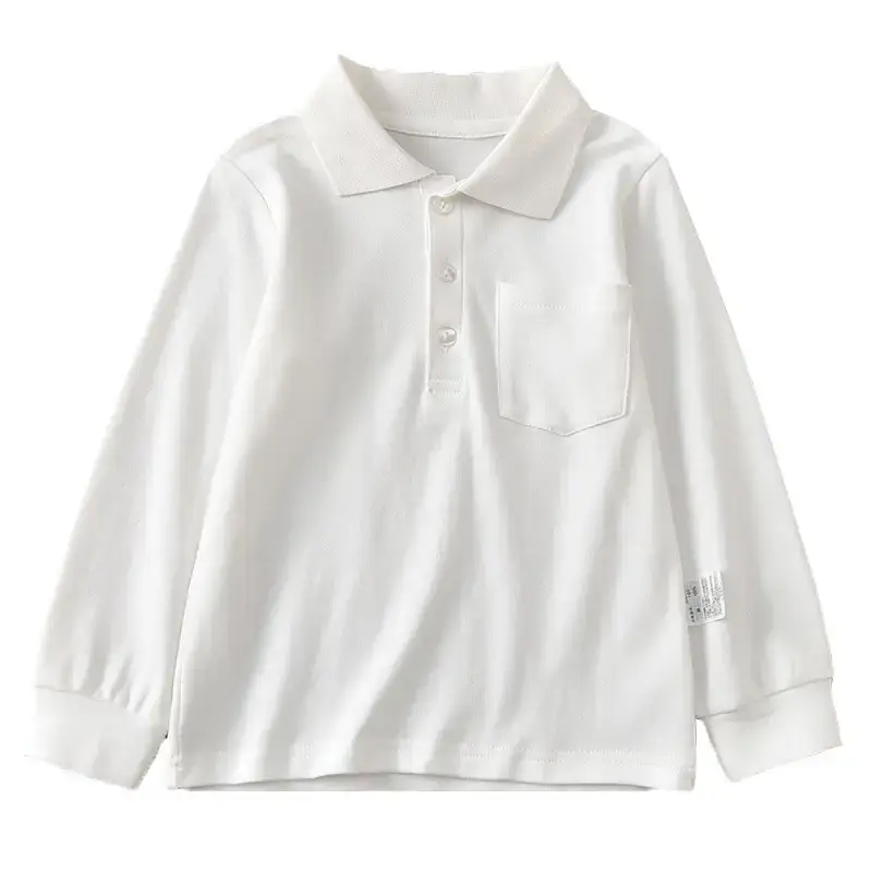 Early Autumn Pure White Long Sleeve T-Shirt for Girls - Image 7