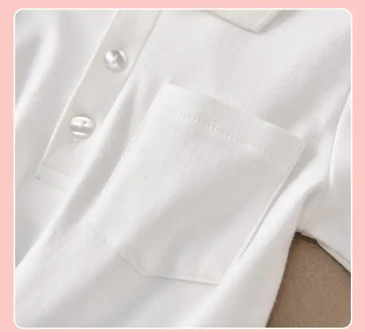 Early Autumn Pure White Long Sleeve T-Shirt for Girls — feature 17