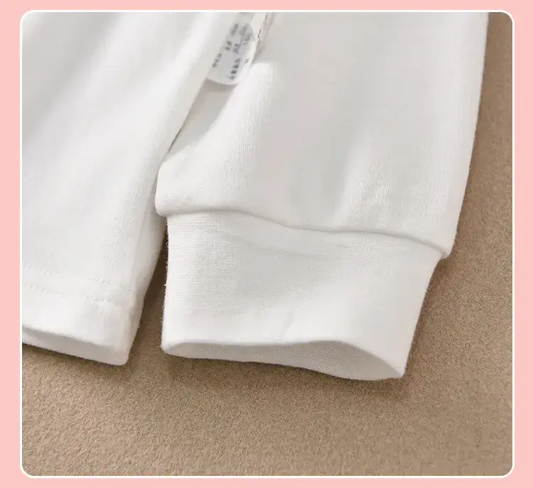Early Autumn Pure White Long Sleeve T-Shirt for Girls — feature 18