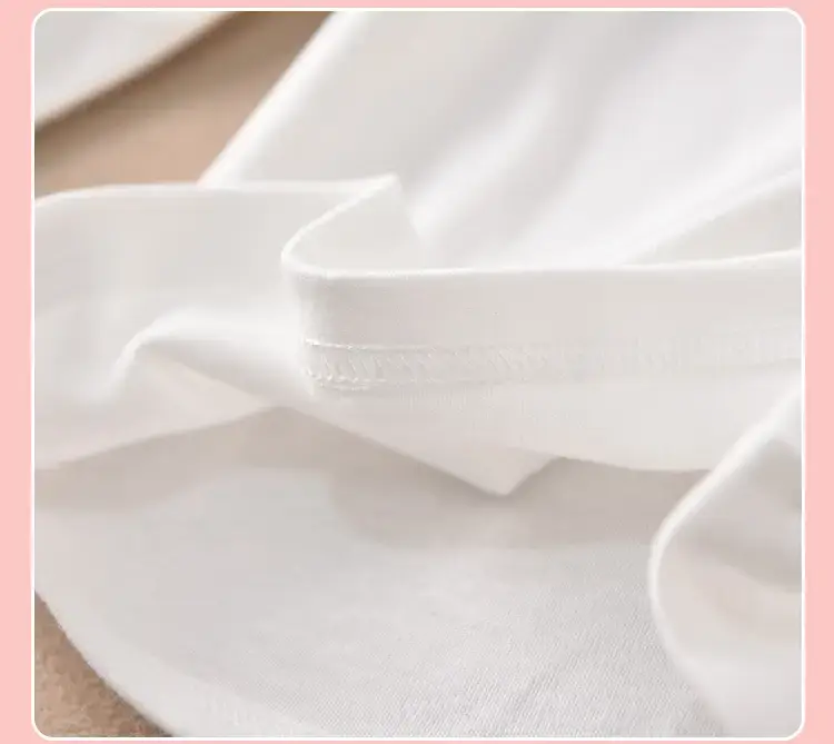 Early Autumn Pure White Long Sleeve T-Shirt for Girls — feature 26