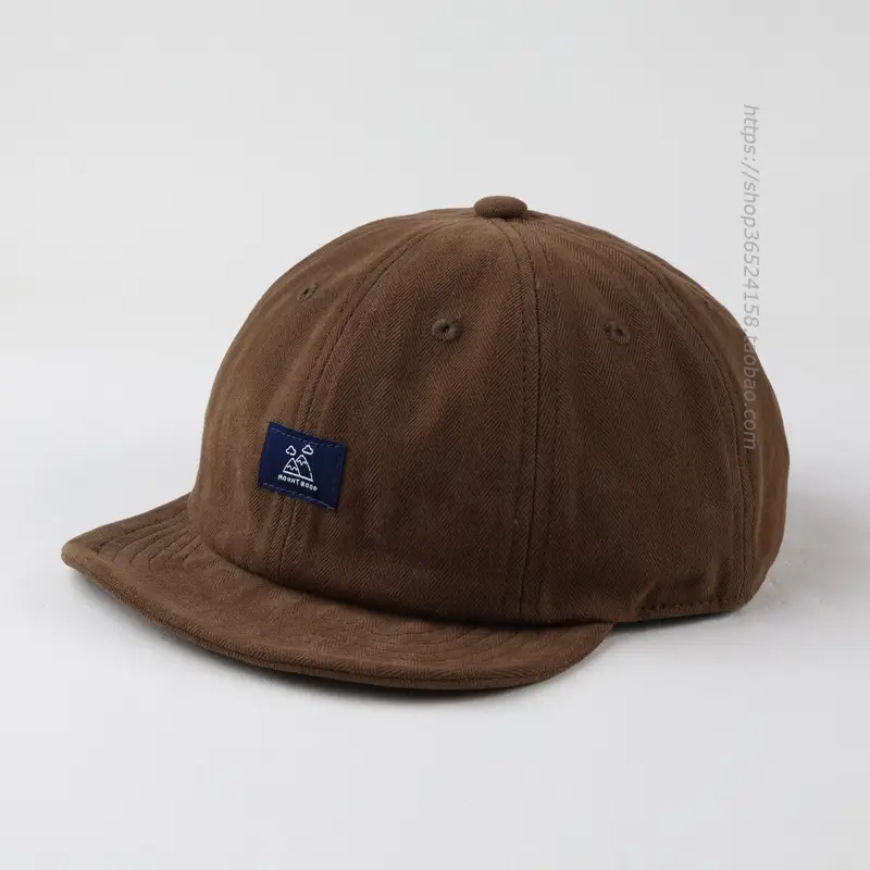 Men's Japanese Style Sun-Proof Peaked Cap with Blue Logo - Image 6