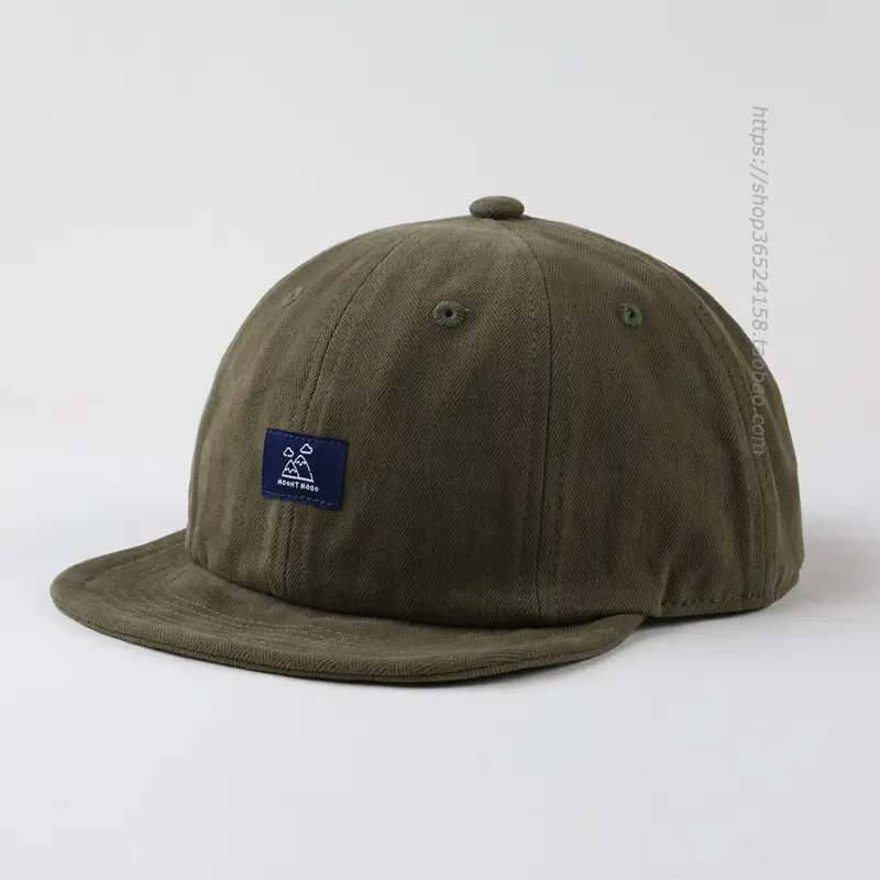 Men's Japanese Style Sun-Proof Peaked Cap with Blue Logo — feature 1