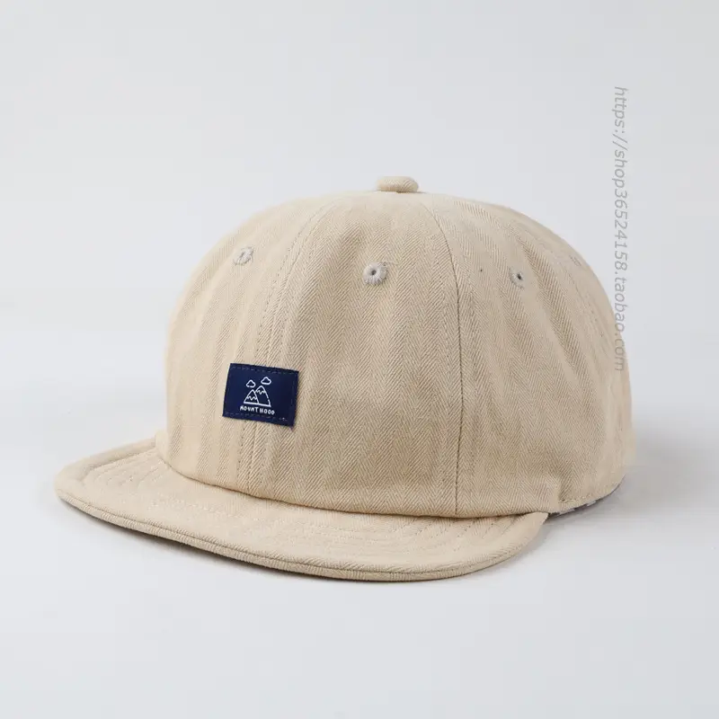 Men's Japanese Style Sun-Proof Peaked Cap with Blue Logo - Image 4