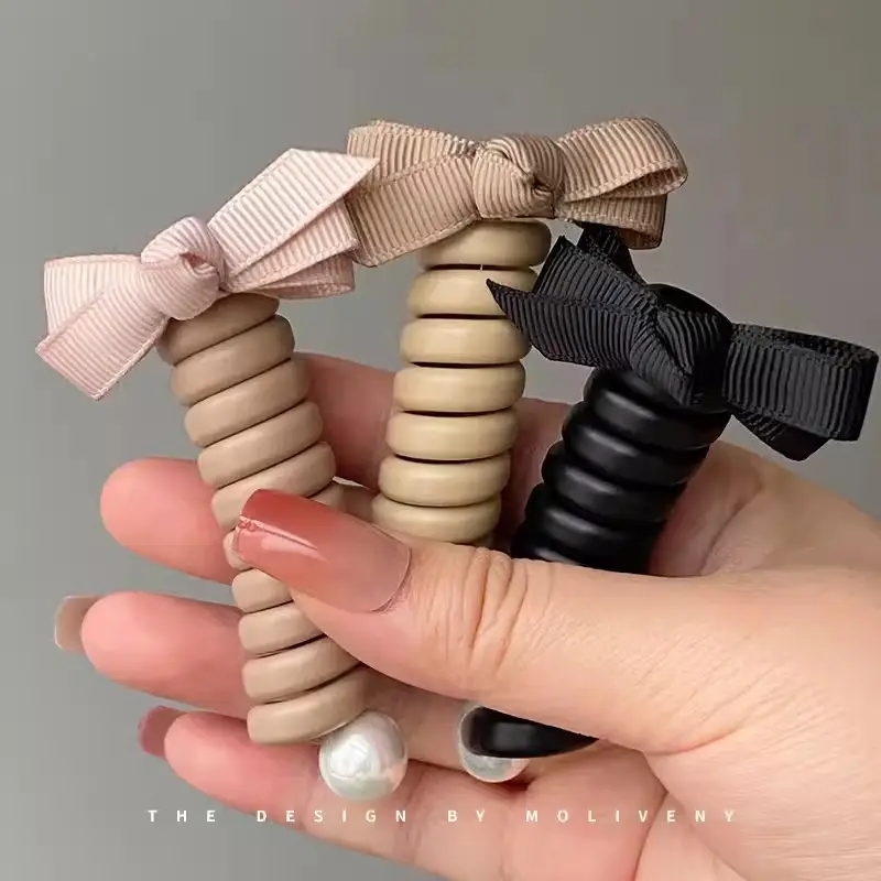 Bow Hair Bands for Women with Pearl & Elastic Ties - Image 8