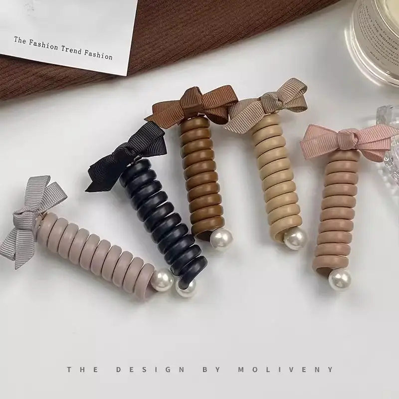 Bow Hair Bands for Women with Pearl & Elastic Ties - Image 9