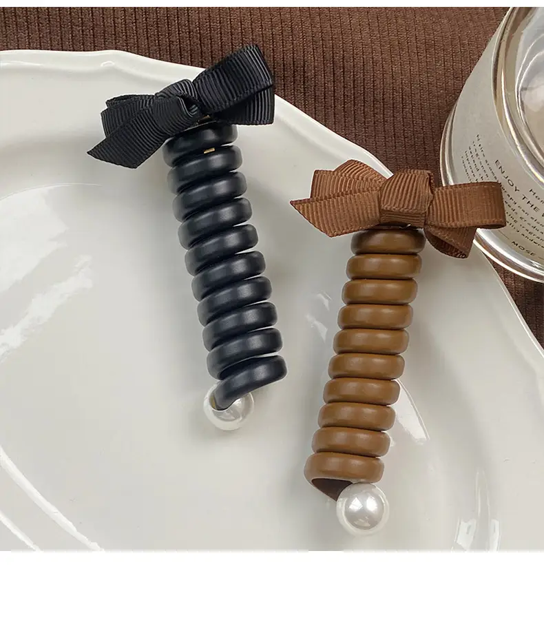 Bow Hair Bands for Women with Pearl & Elastic Ties — feature 4