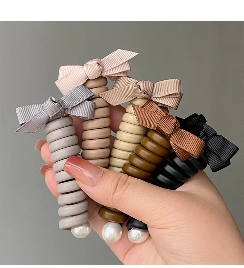 Bow Hair Bands for Women with Pearl & Elastic Ties — feature 9