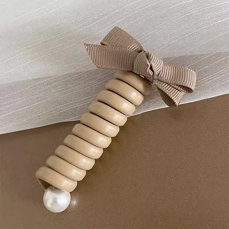 Bow Hair Bands for Women with Pearl & Elastic Ties - Image 2