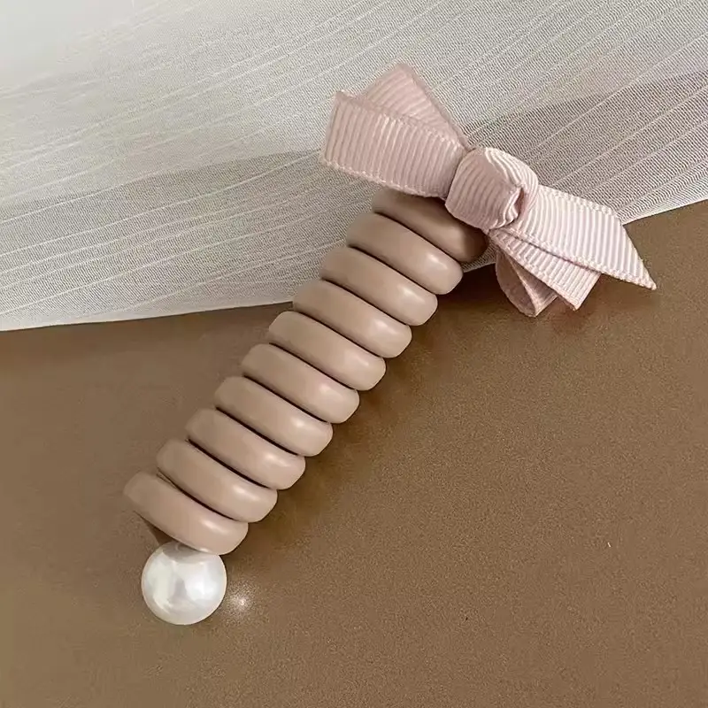Bow Hair Bands for Women with Pearl & Elastic Ties - Image 3