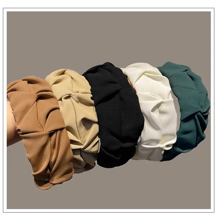 Women's Beige Wide-brimmed Hair Hoop Summer — feature 12