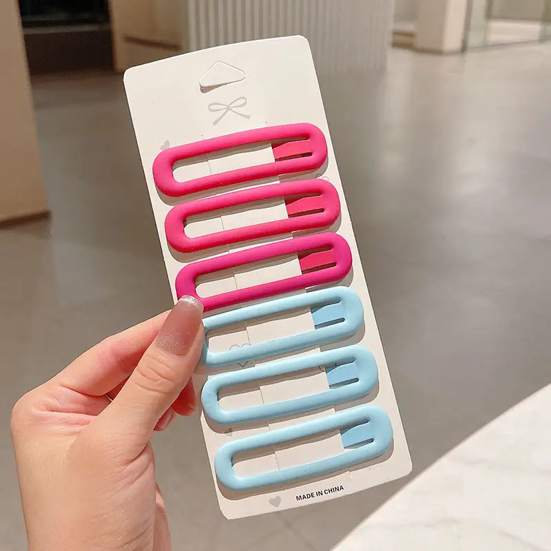 Large Morandi Color Frosted BB Clips for Girls - Image 14