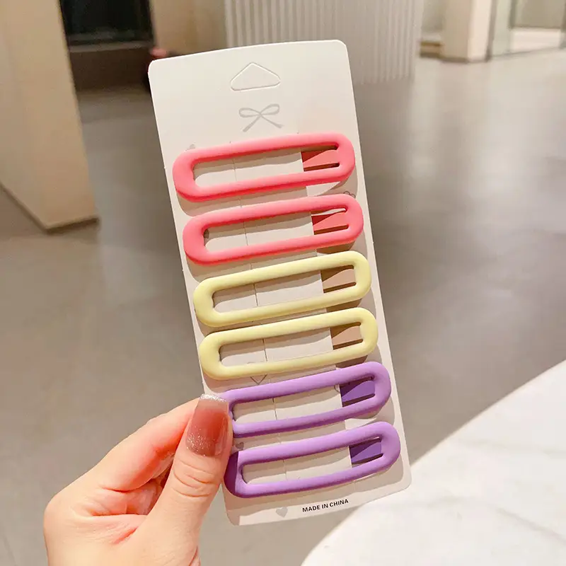 Large Morandi Color Frosted BB Clips for Girls - Image 4