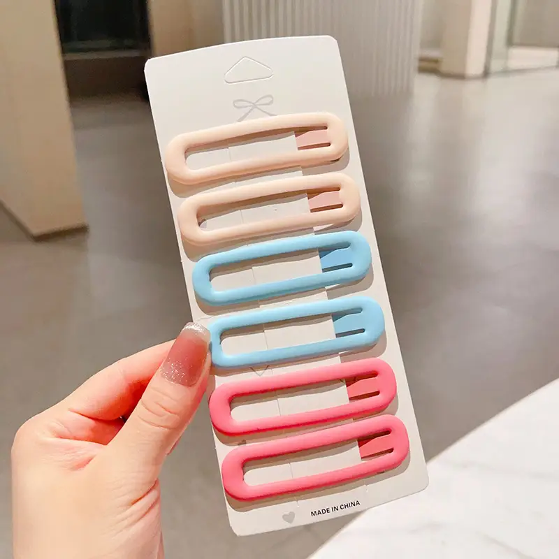 Large Morandi Color Frosted BB Clips for Girls - Image 5