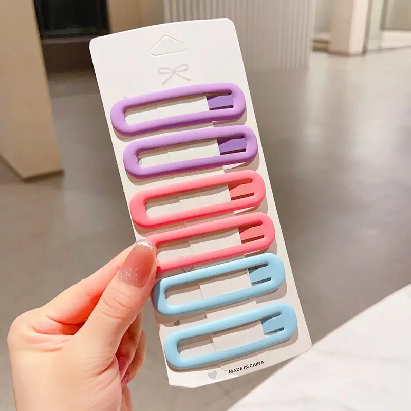 Large Morandi Color Frosted BB Clips for Girls - Image 6
