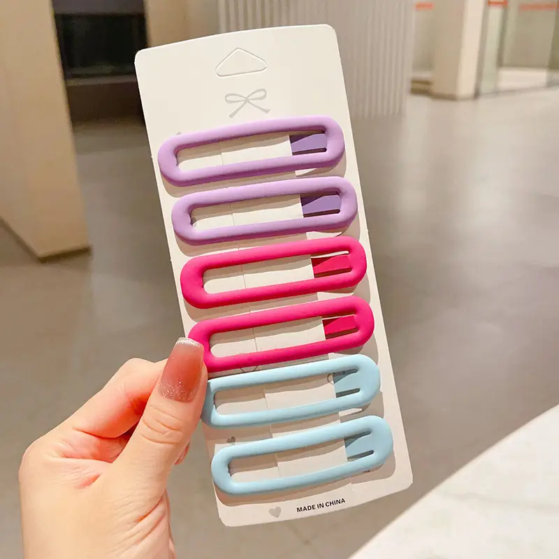 Large Morandi Color Frosted BB Clips for Girls - Image 7