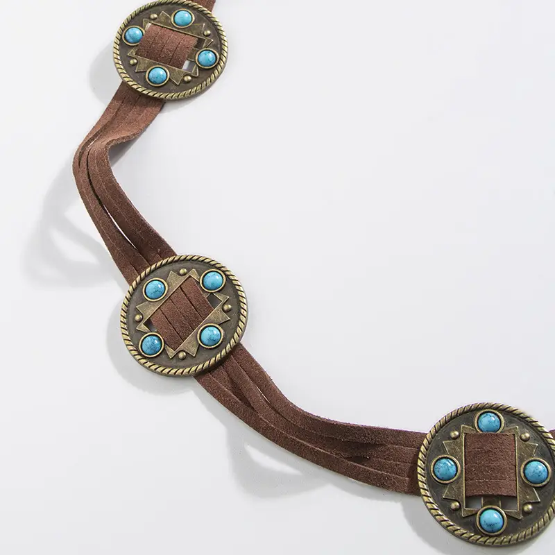 New Western Style Inlaid Beads Belt for Women - Image 12
