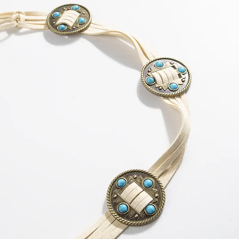 New Western Style Inlaid Beads Belt for Women β feature 8