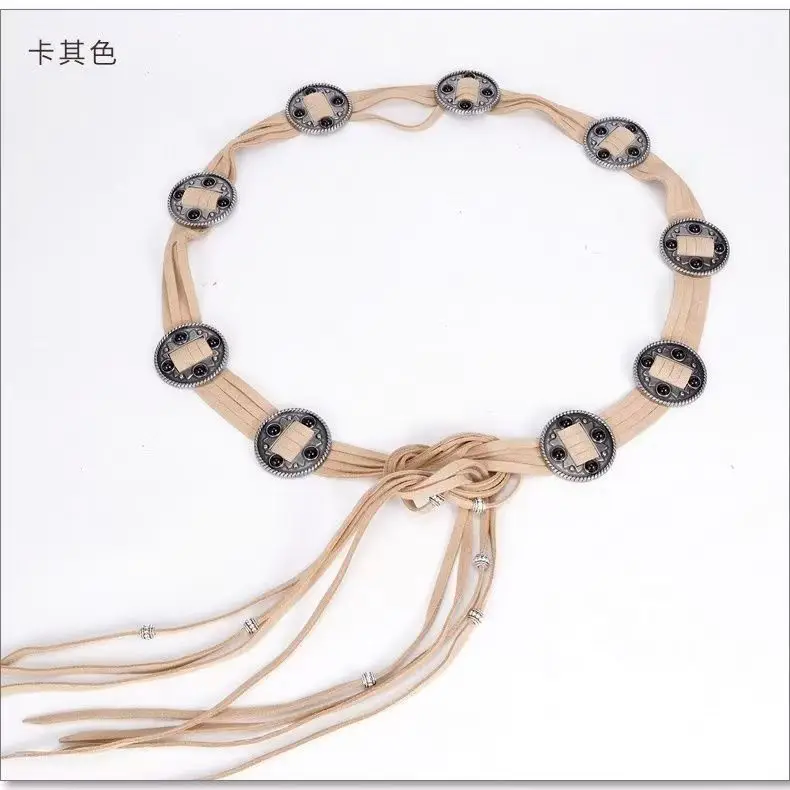 New Western Style Inlaid Beads Belt for Women - Image 8
