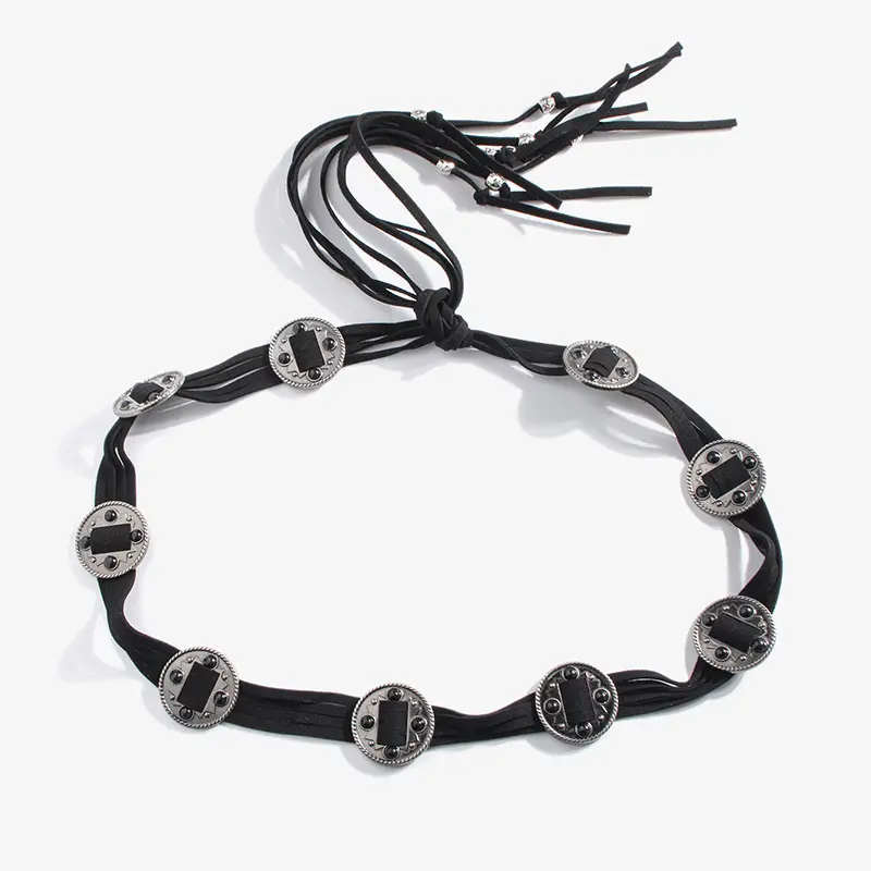 New Western Style Inlaid Beads Belt for Women - Image 6