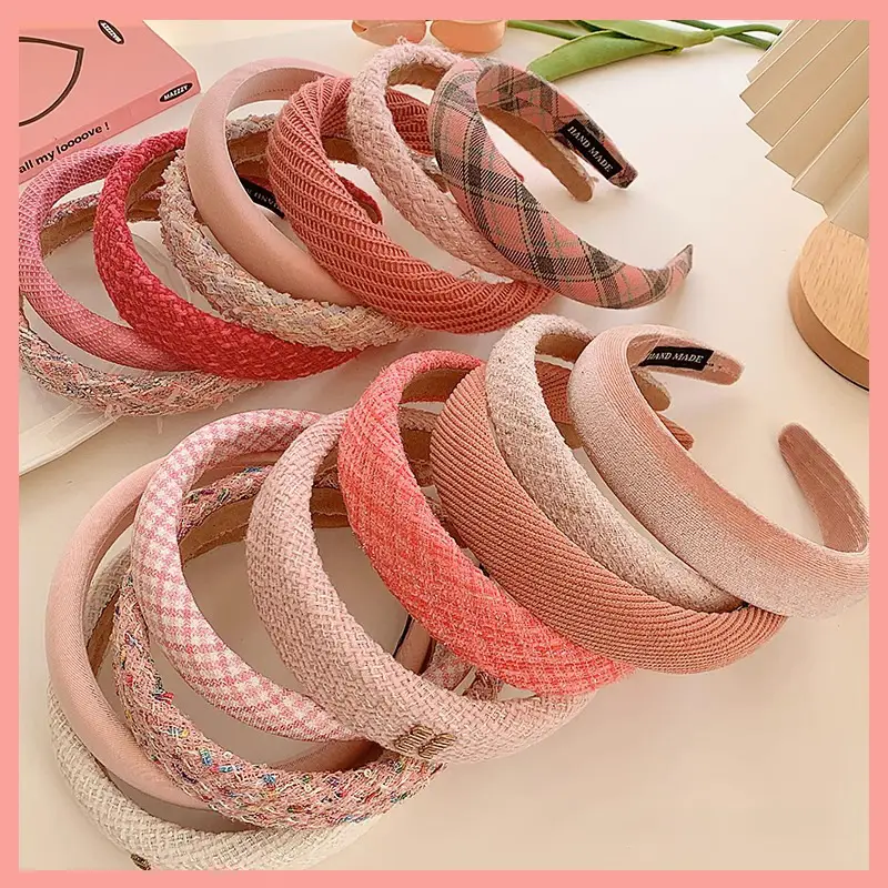 Pink High Skull Top Wide Edge Hair Band for Women - Image 19