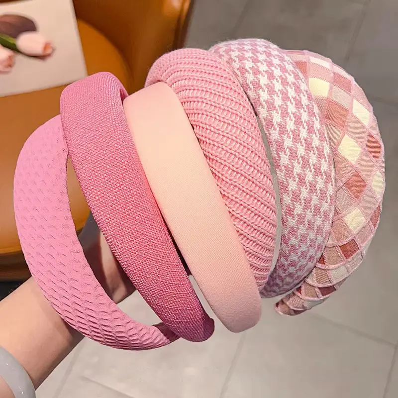 Pink High Skull Top Wide Edge Hair Band for Women - Image 20