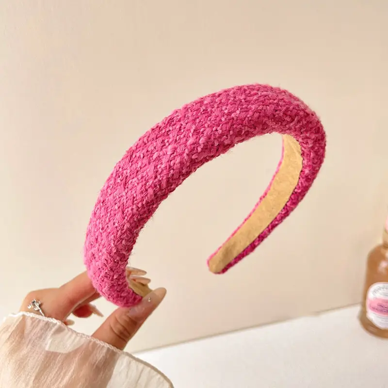 Pink High Skull Top Wide Edge Hair Band for Women - Image 12