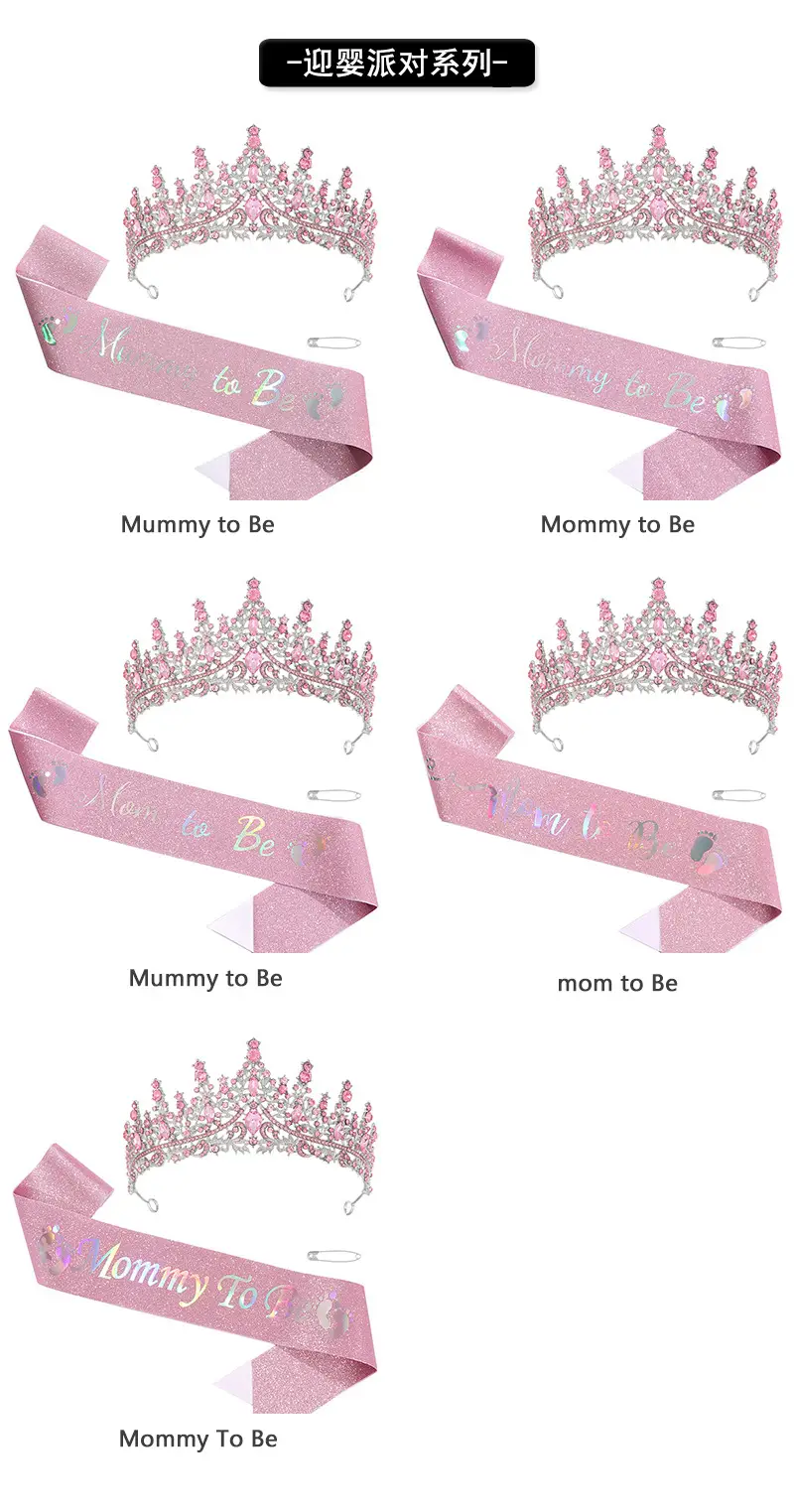 Birthday Queen Crown with Ribbon & Belt Set — feature 7
