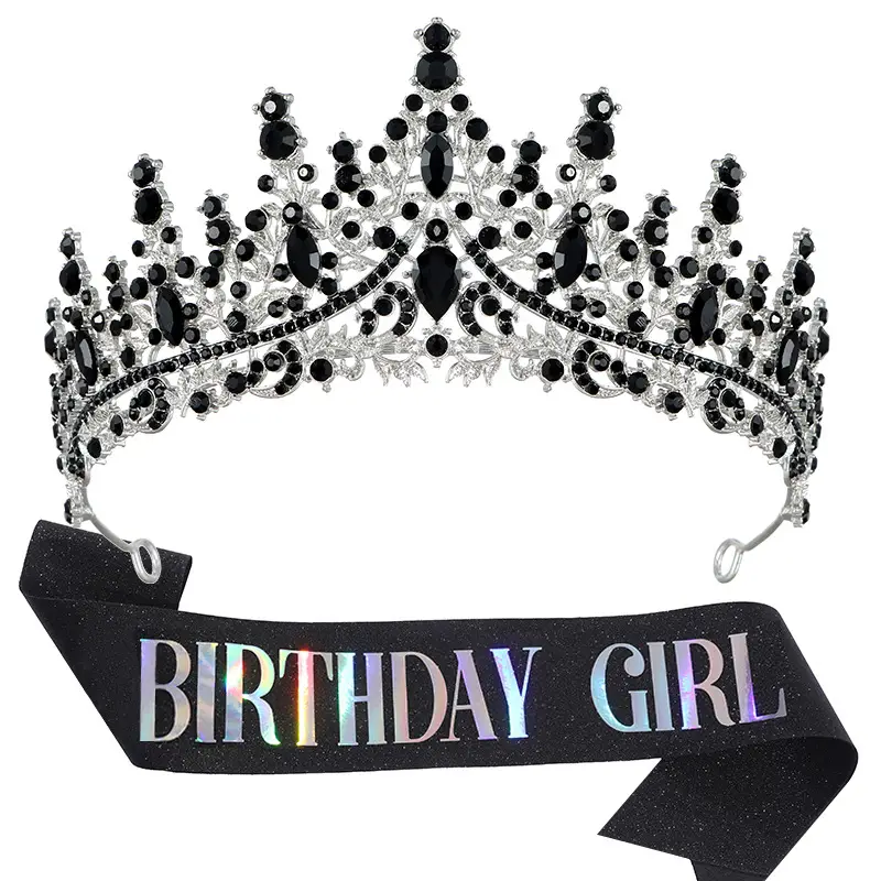 Birthday Queen Crown with Ribbon & Belt Set — feature 9