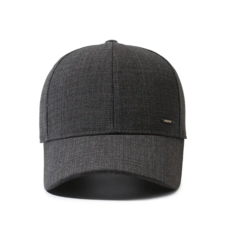 Men Grey Beaded Baseball Cap Autumn Travel Sun Protection Clothing Accessories