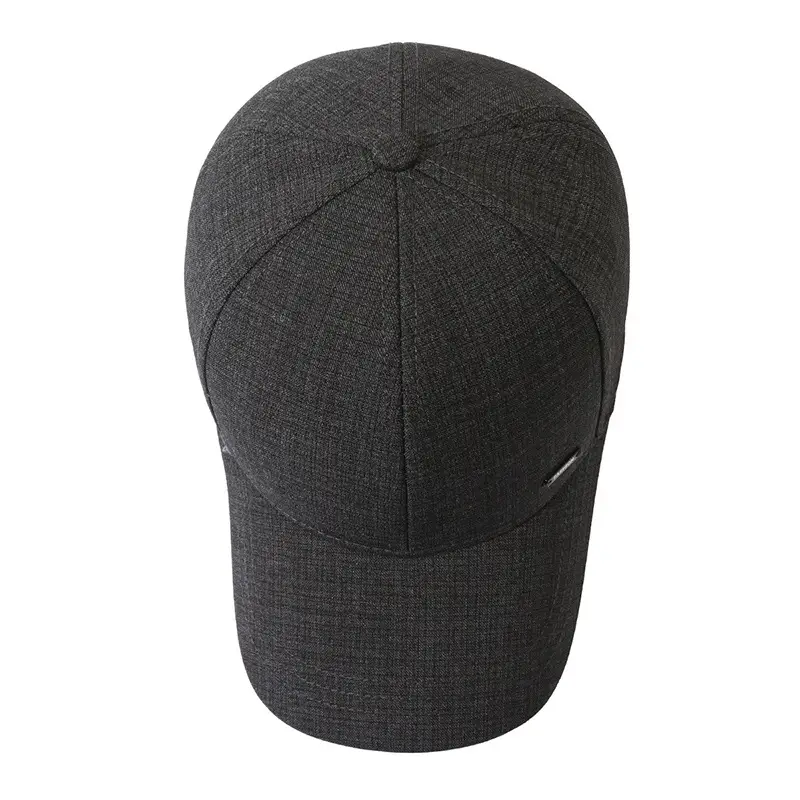 Men Grey Beaded Baseball Cap Autumn Travel Sun Protection Clothing Accessories