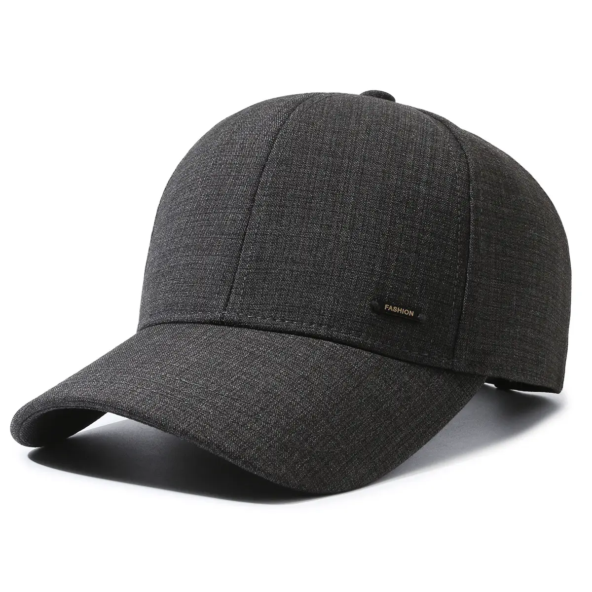Men Grey Beaded Baseball Cap Autumn Travel Sun Protection Clothing Accessories