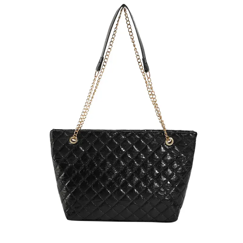 Green Velvet Rhombus Embroidery Shoulder Tote Bag - Image 11