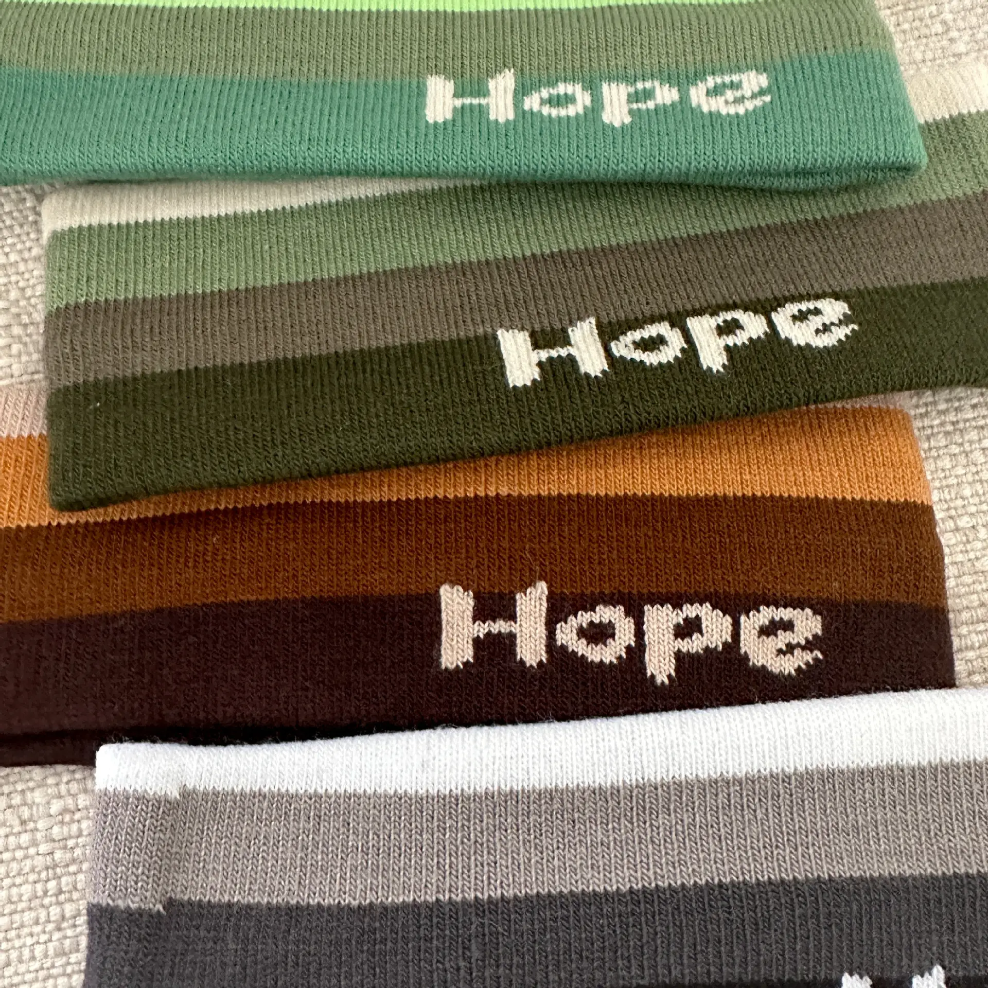 Green Knitted Hair Band with Hope Print — feature 4