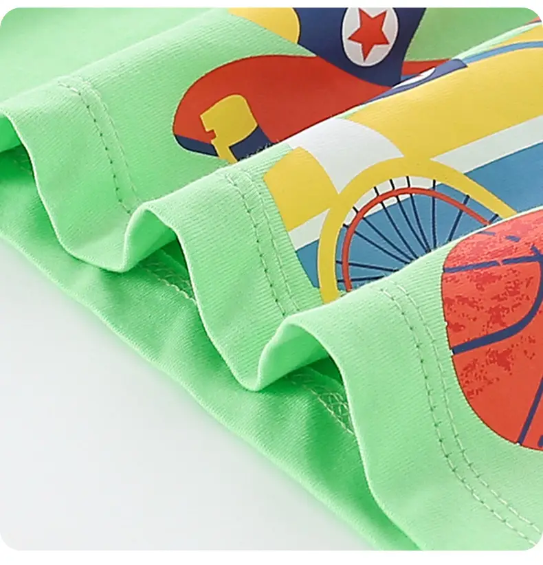 Kids Long Sleeve T-Shirt Green Cartoon Boys Medium Small — feature 14